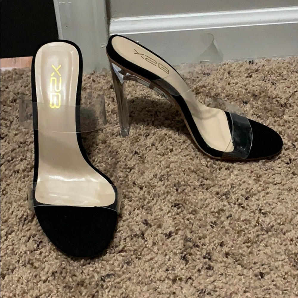 Clear slip on heels
